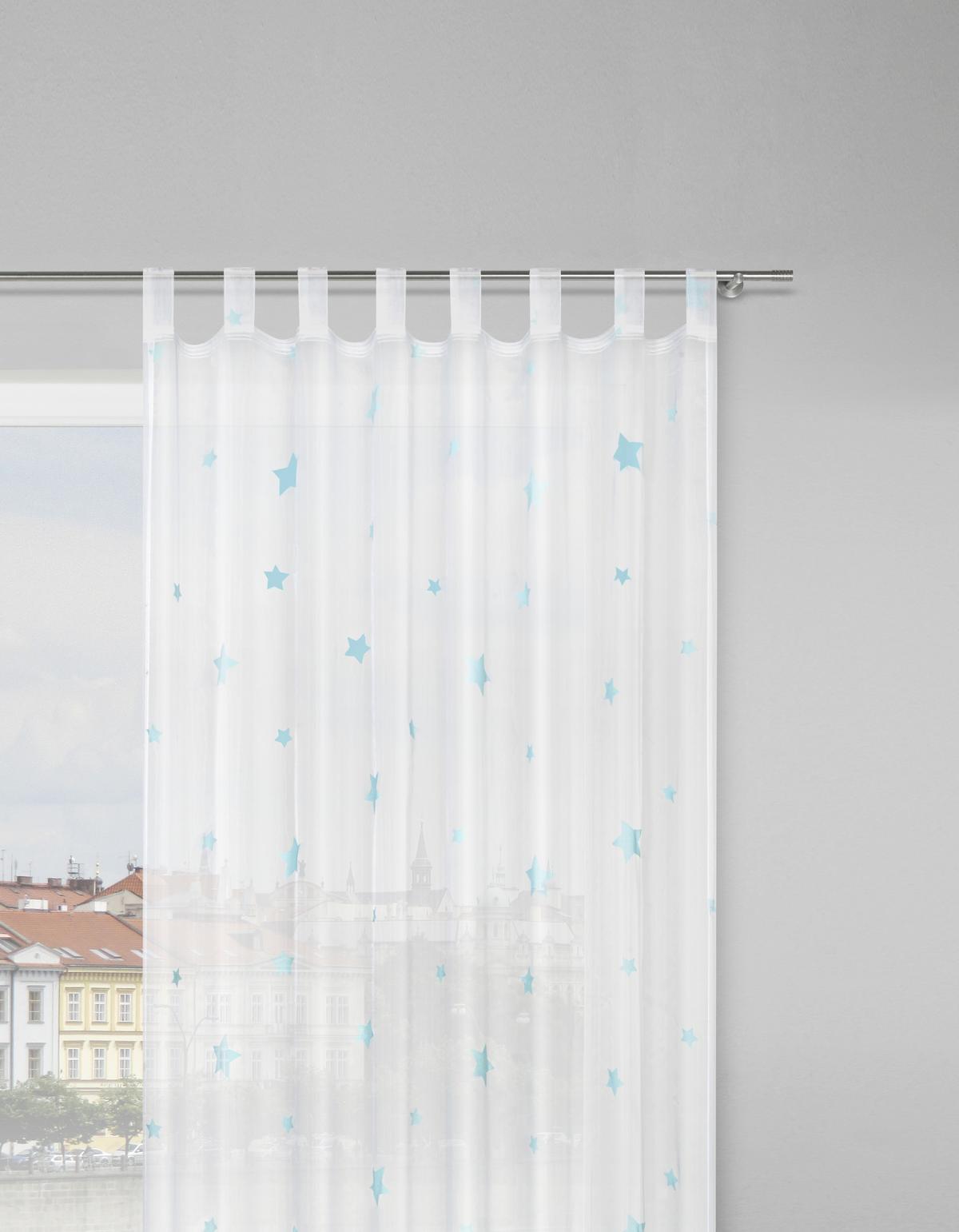 ZÁVES S PÚTKAMI Claudia, 140/245 cm - pink/biela, Romantik / Landhaus, textil (140/245cm) - Modern Living