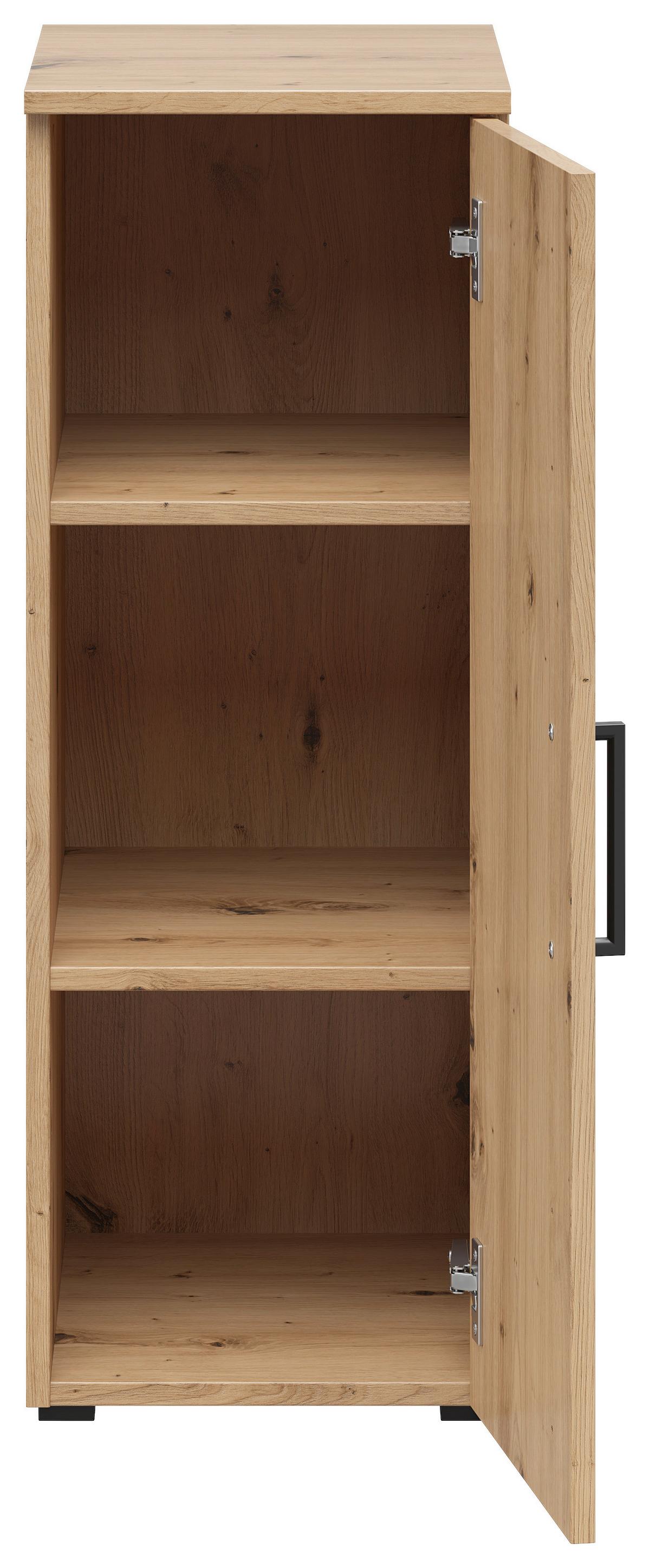 Skriňa MULTISTAURAUM š: 30 cm - čierna/dub artisan, Modern, kompozitné drevo/plast (30/83/40cm)