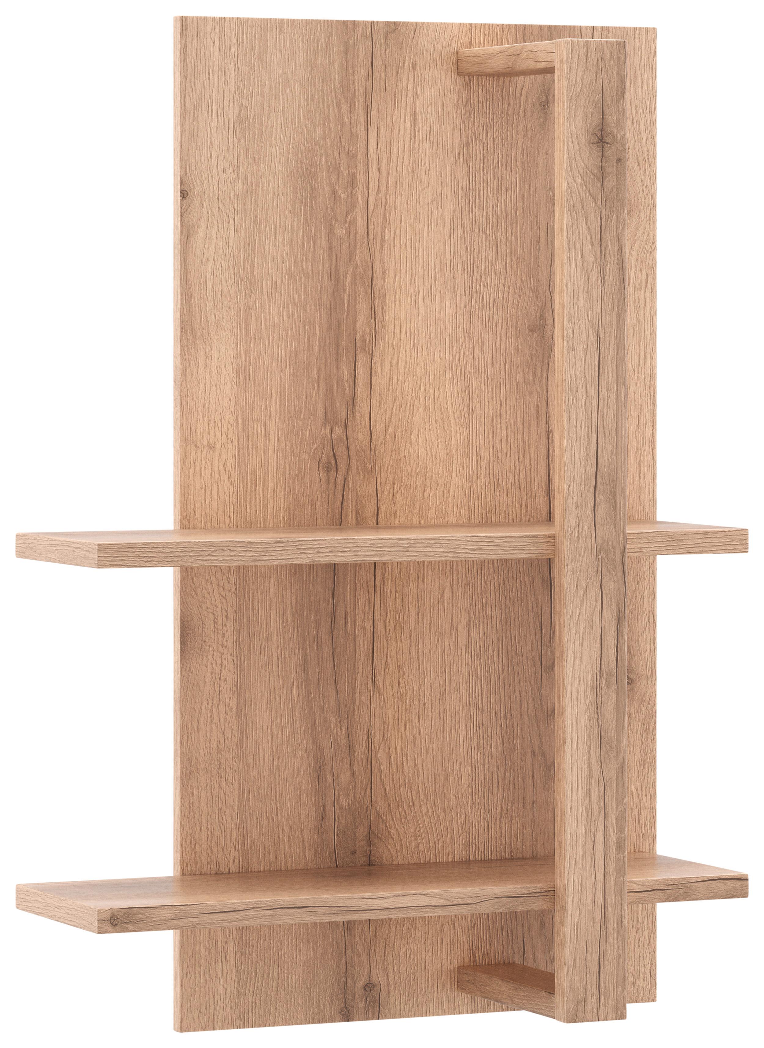 Wandregal Vancouver B: 67 cm Viking Oak 2 Fächer - Eichefarben, MODERN, Holzwerkstoff (67/96/25cm)