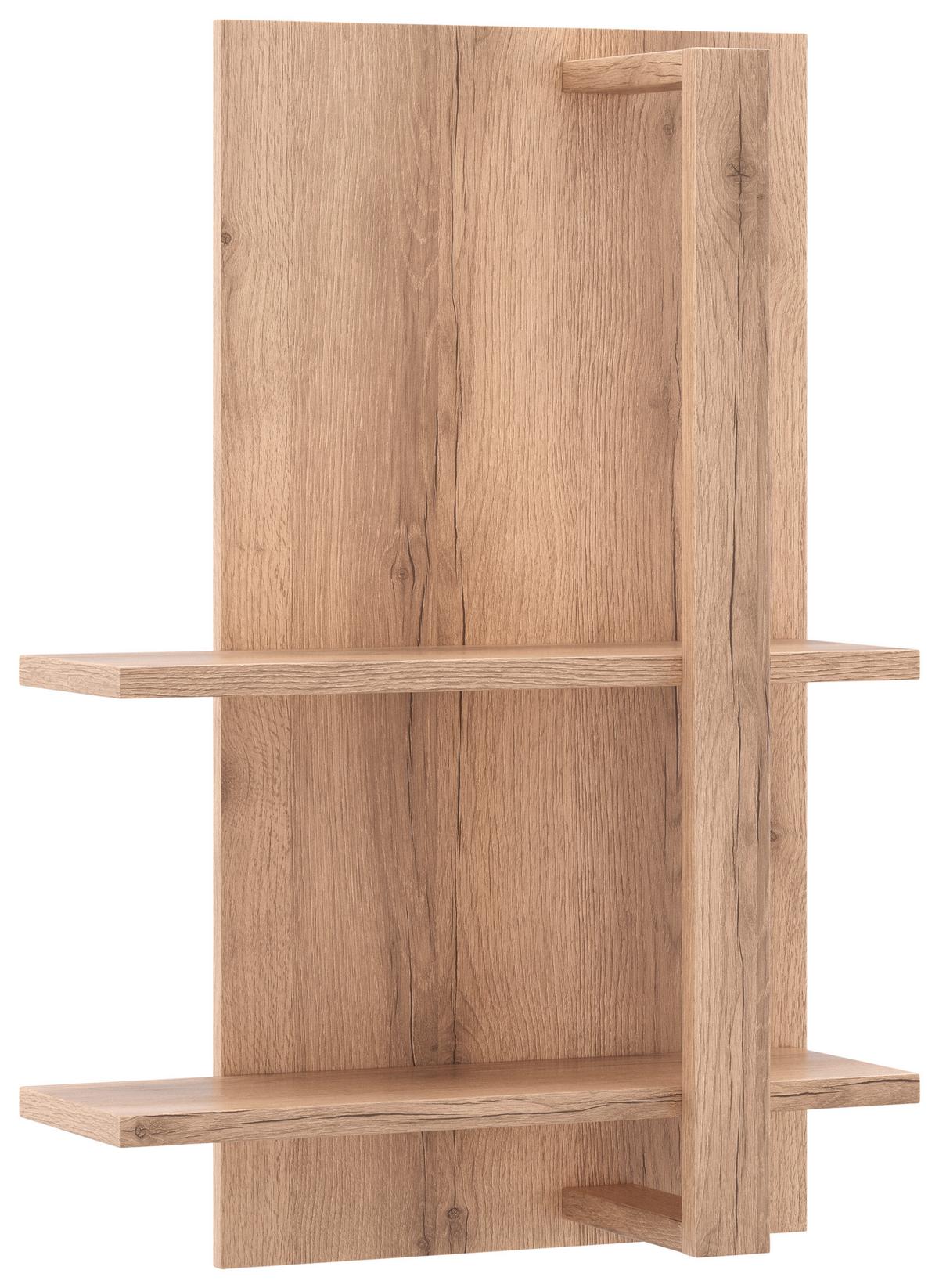 Wandregal Vancouver B: 67 cm Viking Oak 2 Fächer - Eichefarben, MODERN, Holzwerkstoff (67/96/25cm)