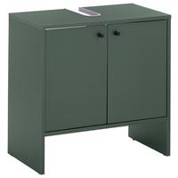Kúpeľňová skrinka pod umývadlo KAIRO, olivová - olivovozelená/čierna, Modern, kompozitné drevo/plast (60/60/35cm) - MID.YOU