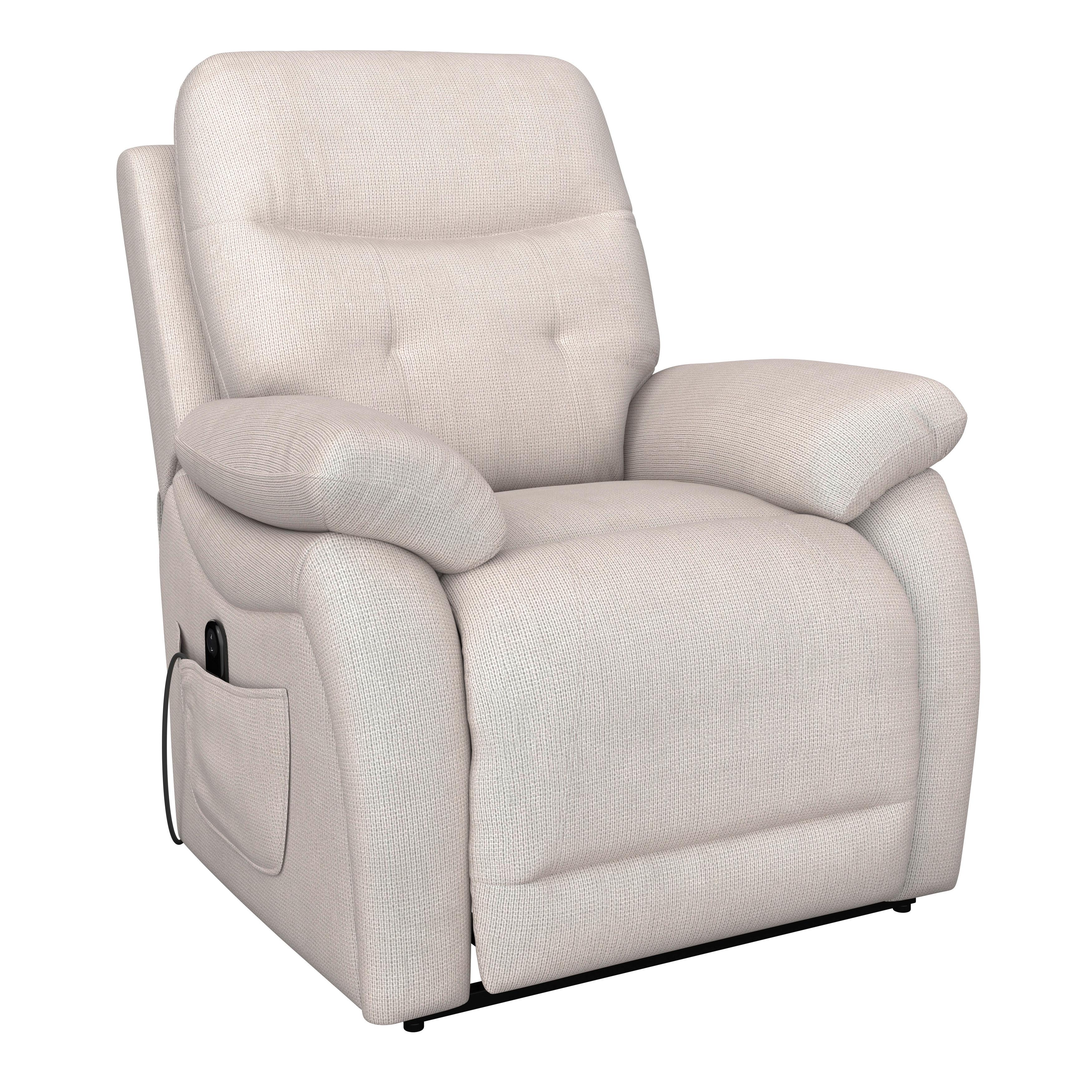 Relaxsessel Mario Webstoff beige, B: 89 cm - Beige/Schwarz, MODERN, Textil/Metall (89/107/94cm) - James Wood