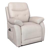 Relaxsessel Mario Webstoff beige, B: 89 cm - Beige/Schwarz, MODERN, Textil/Metall (89/107/94cm) - James Wood