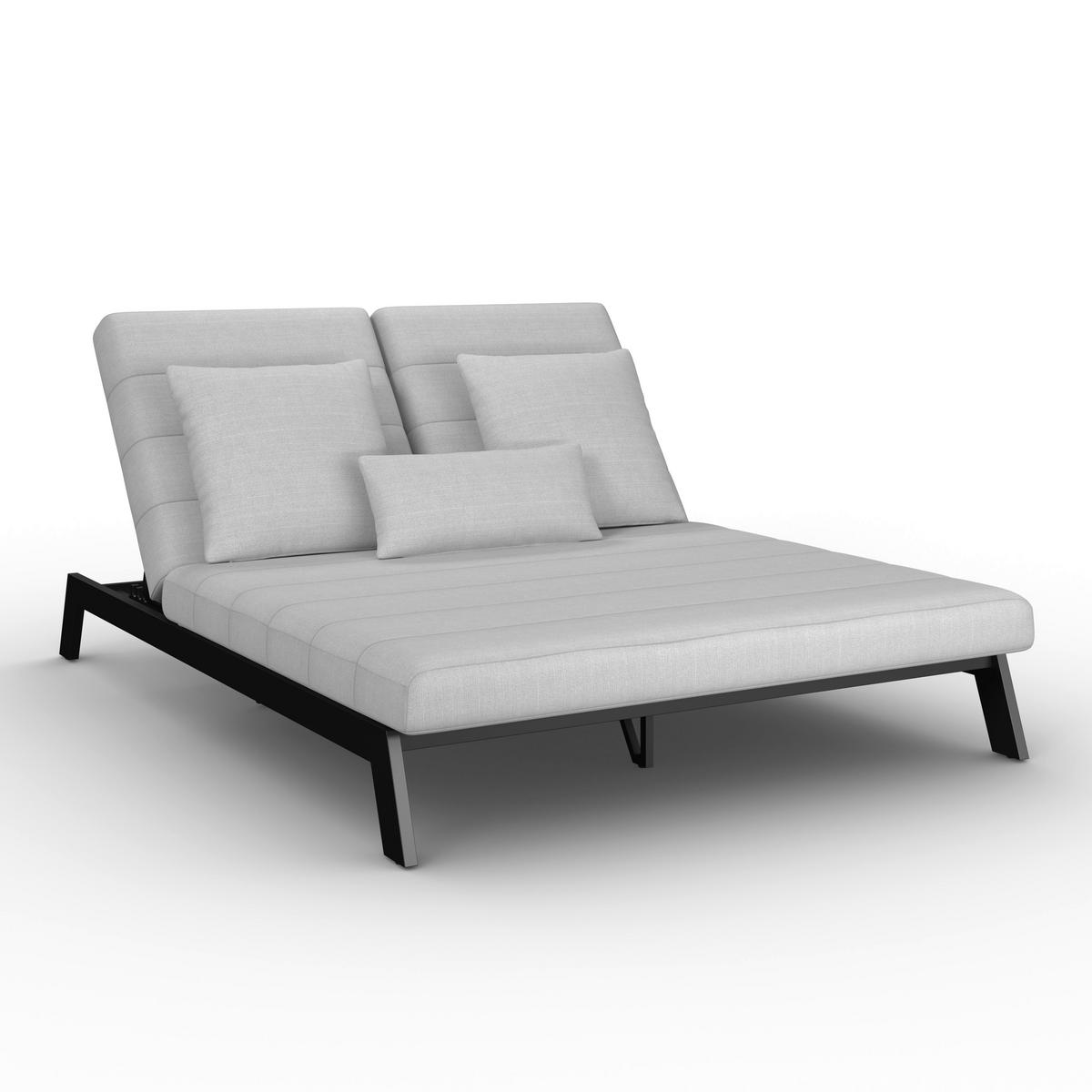 ZÁHRADNÉ LEŽADLO NOURI - svetlosivá, Modern, kov/textil (202/37/143cm) - Bessagi Garden