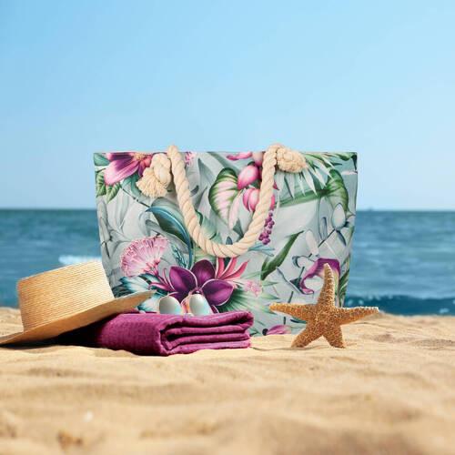 Strandtasche Allison Grün 43x60 Cm - Jadegrün/Grün, KONVENTIONELL, Textil (43/60cm)