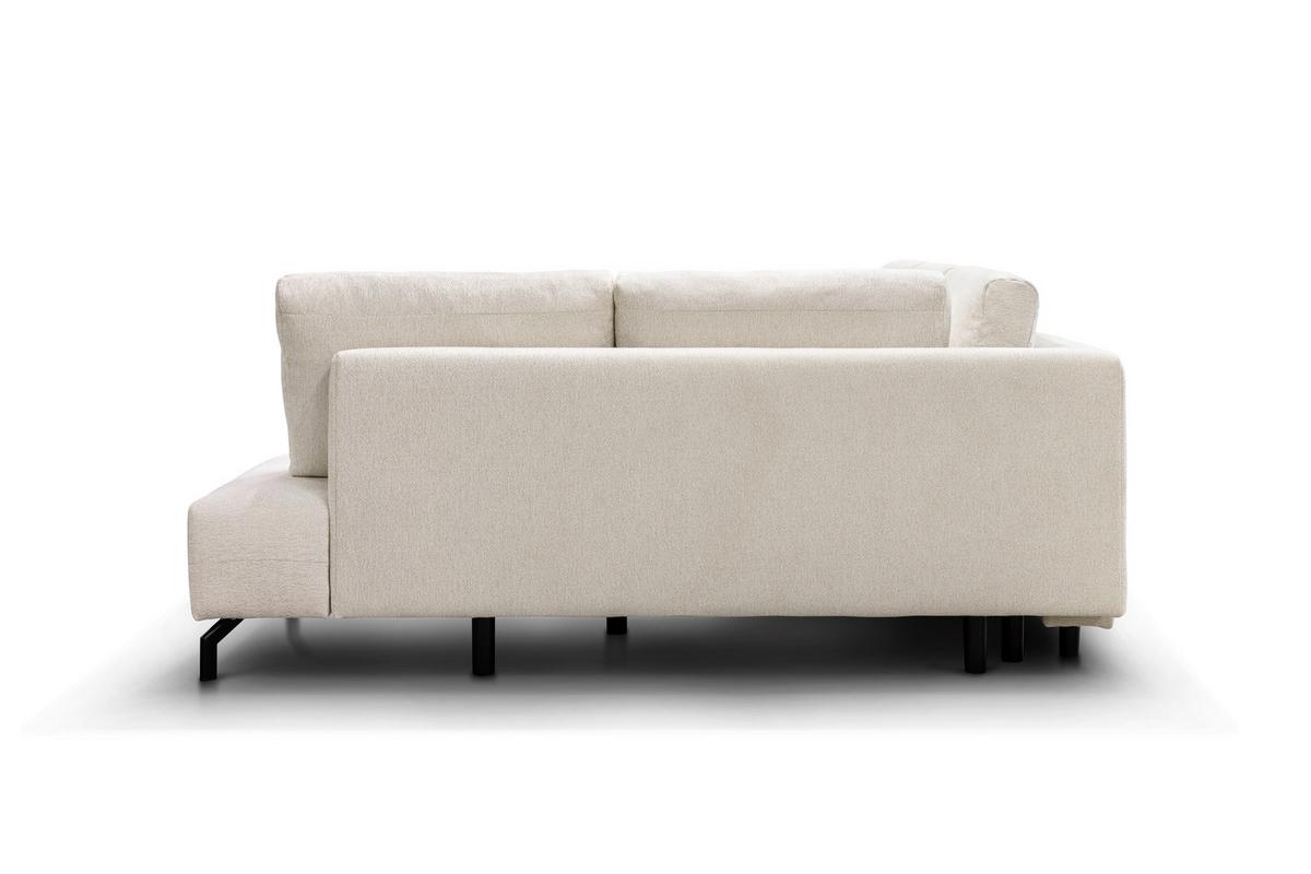 Rohová sedačka VENI, pravá, béžová ženilka - čierna/béžová, Modern, textil (272/210cm)