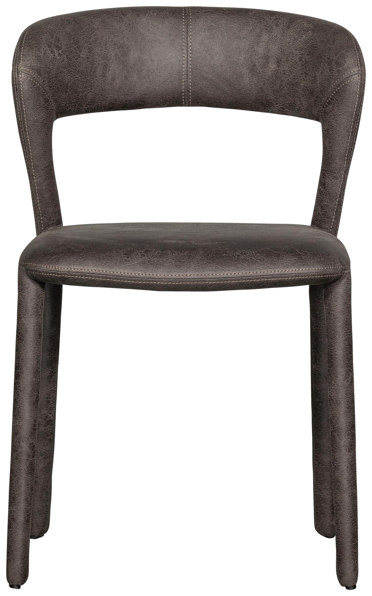 Stuhl-Set Noble Grau/Schwarz B: 51cm - Schwarz/Grau, MODERN, Kunststoff/Textil (51/76/56cm) - Livetastic