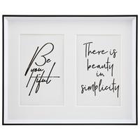 Rám na 2 fotky Mara, černý, 10x15 cm - černá, plast (10/15cm) - Mömax