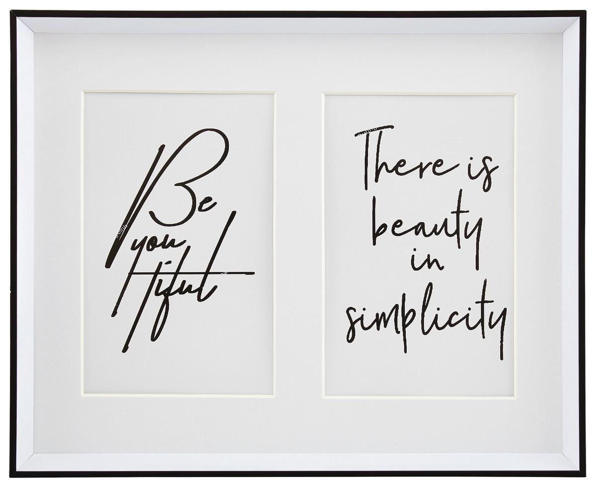 Rám na 2 fotky Mara, černý, 10x15 cm - černá, plast (10/15cm) - Mömax