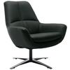 Sessel Be Organic - Schwarz, MODERN, Leder (81/92/83cm) - Trendmanufaktur