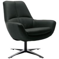 Sessel Be Organic - Schwarz, MODERN, Leder (81/92/83cm) - Trendmanufaktur