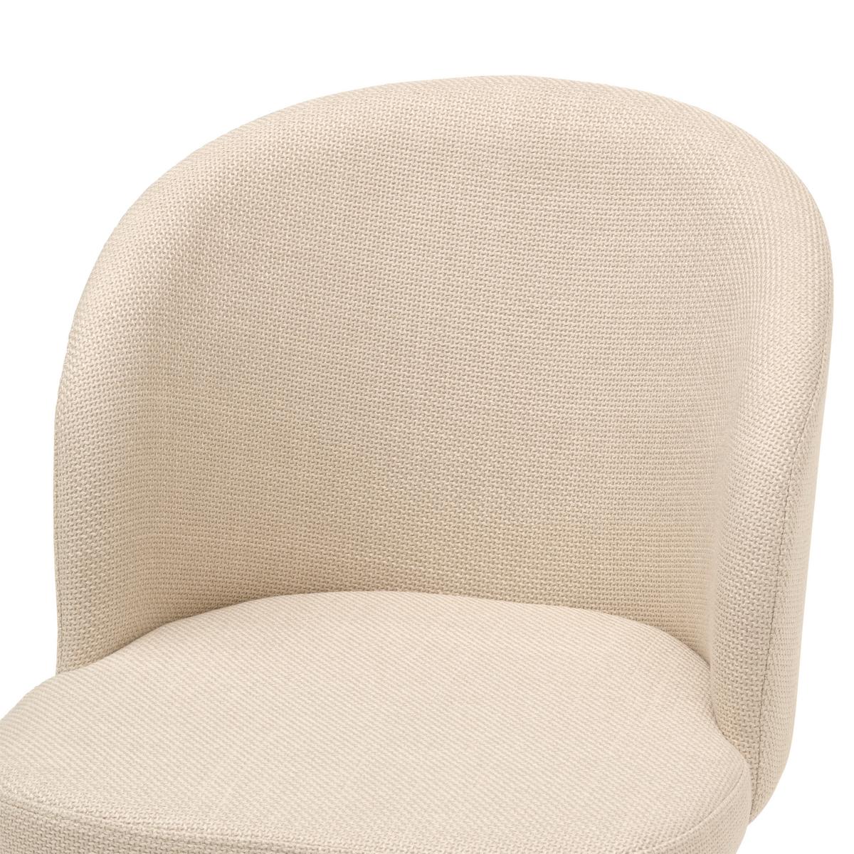 Vierfußstuhl Flo Webstoff Beige, B: 49 Cm - Beige/Schwarz, KONVENTIONELL, Textil/Metall (49/78/58cm) - MID.YOU