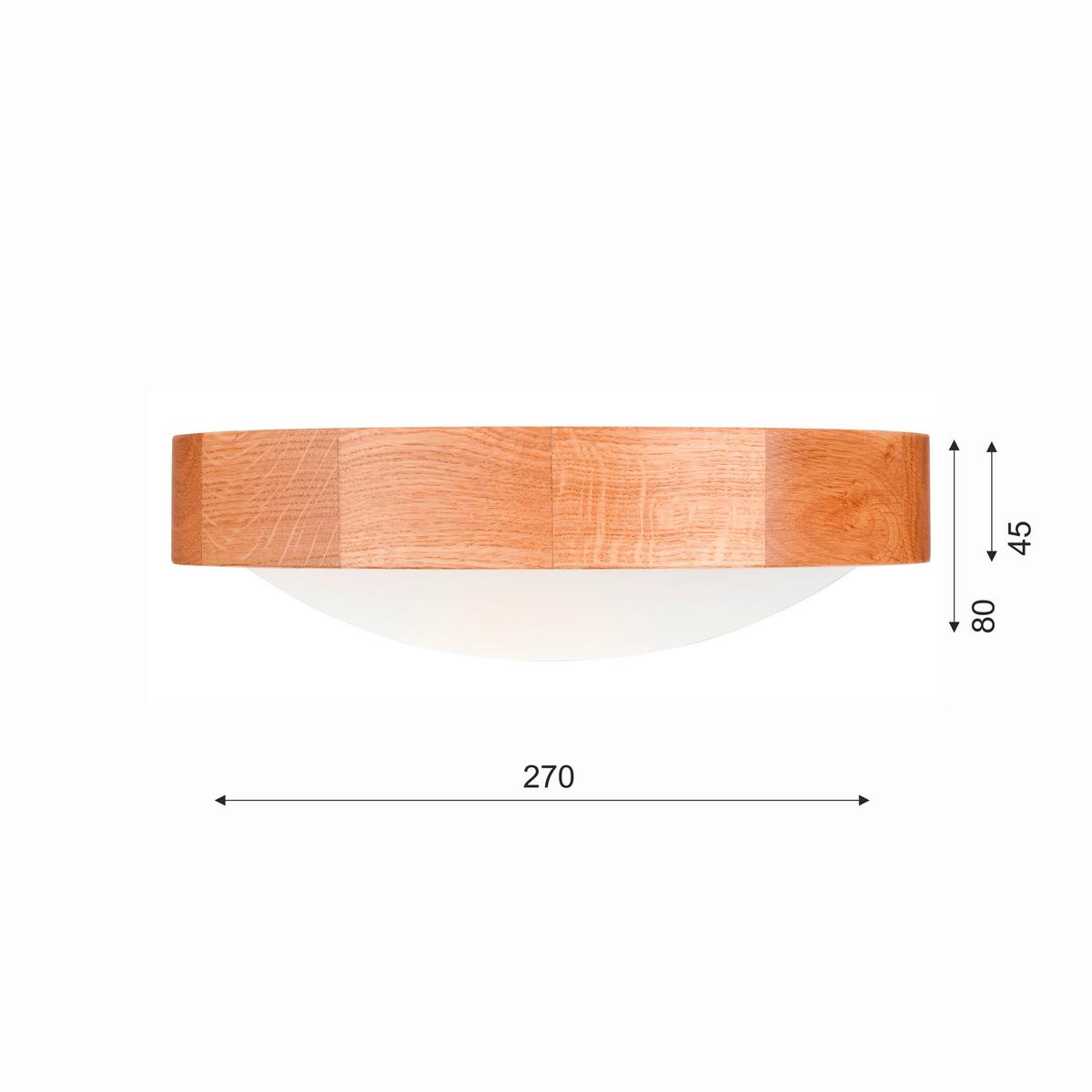 Deckenleuchte 40790 Anello - Alteiche, Natur, Holz (27/8cm)