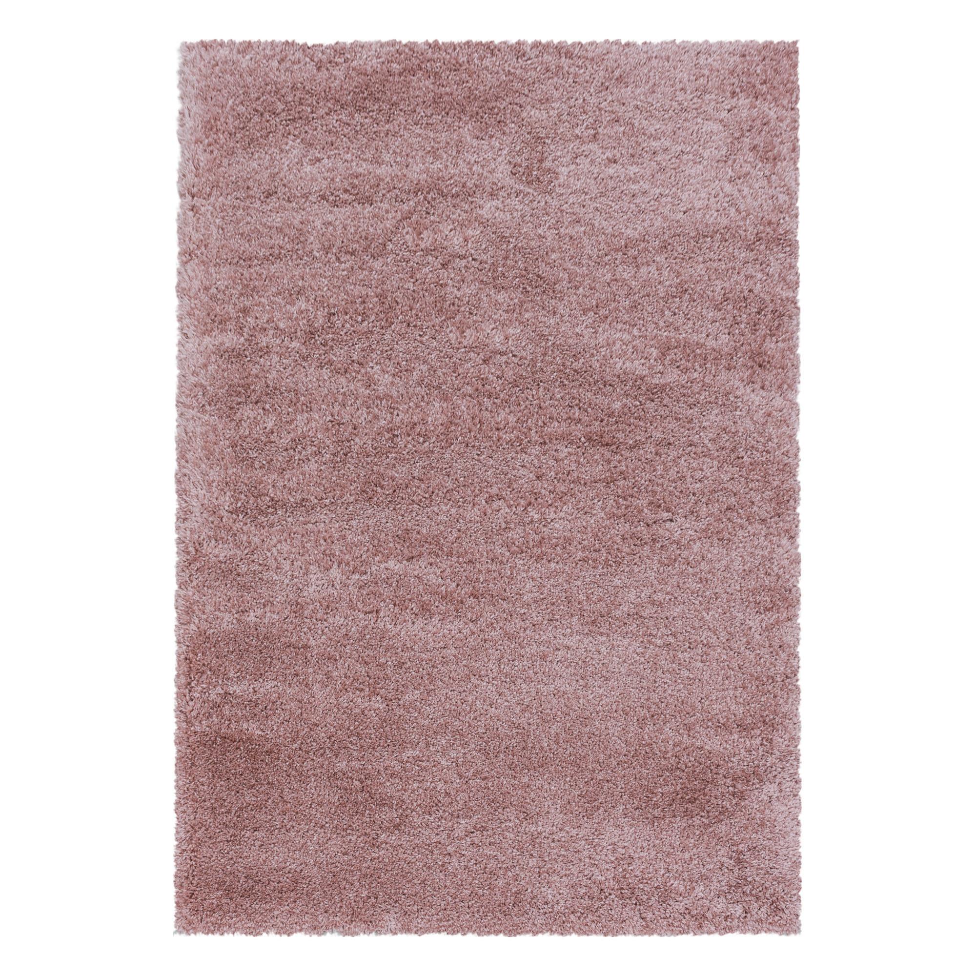 Hochflor Teppich Rosa Fluffy 200x290 cm - Rosa, Basics, Textil (200/290cm)