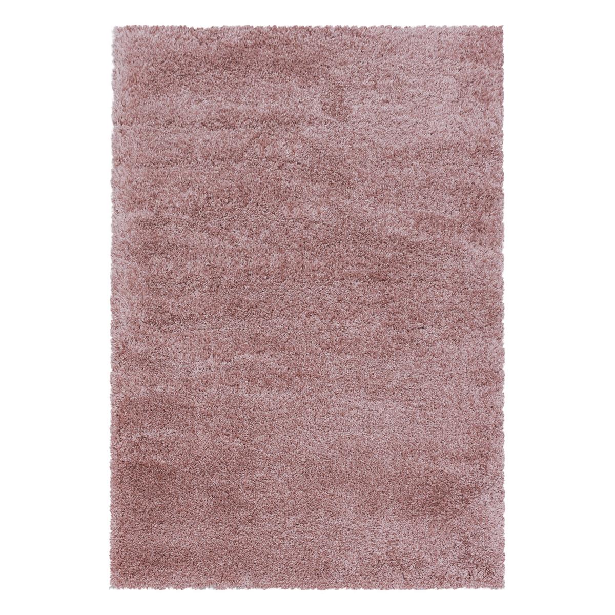 Hochflor Teppich Rosa Fluffy 200x290 cm - Rosa, Basics, Textil (200/290cm)