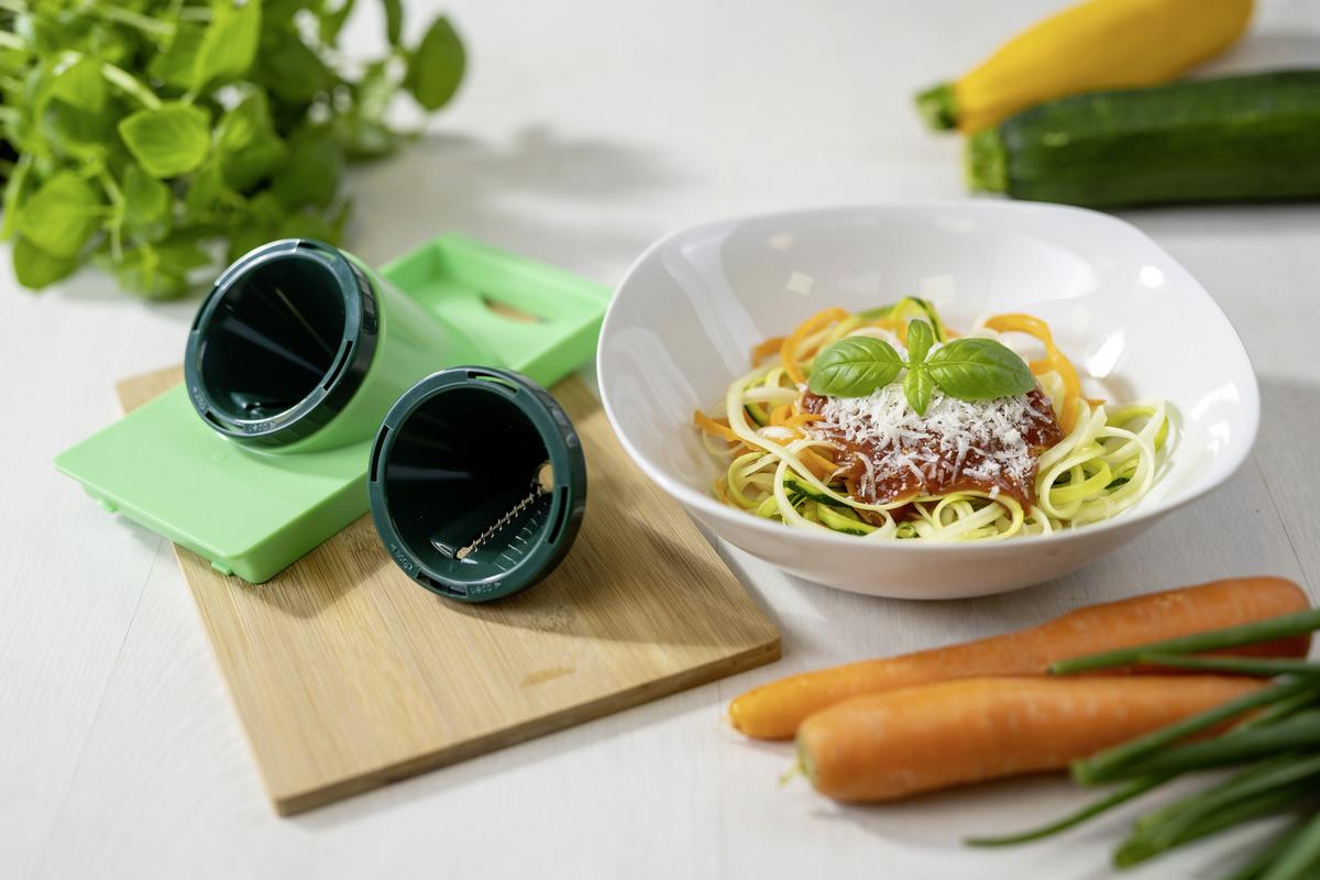 Küchenhelfer-Set Nicer Dicer Exclusive Julietti 3 -teilig. - Grün, Basics, Kunststoff - Genius