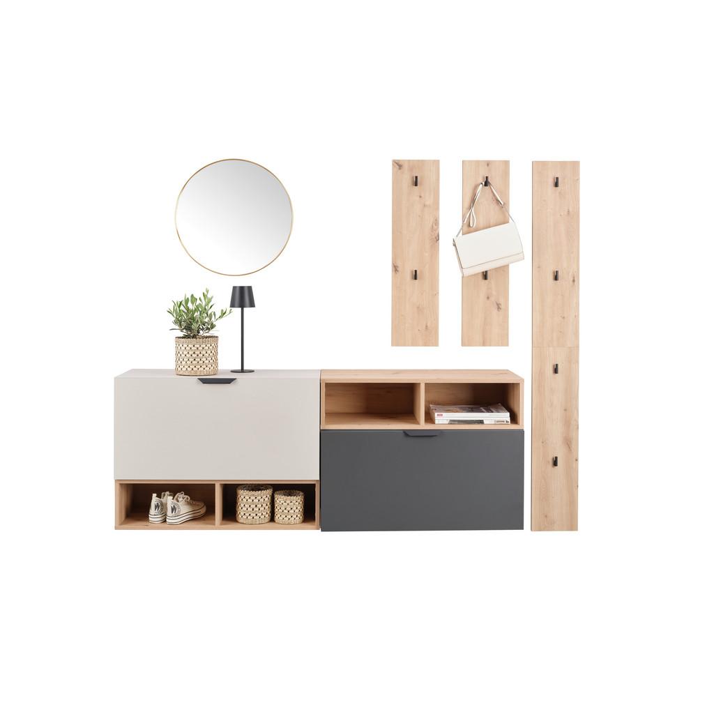 Garderobe Ciao Kaschmir Eiche 3-Teilig