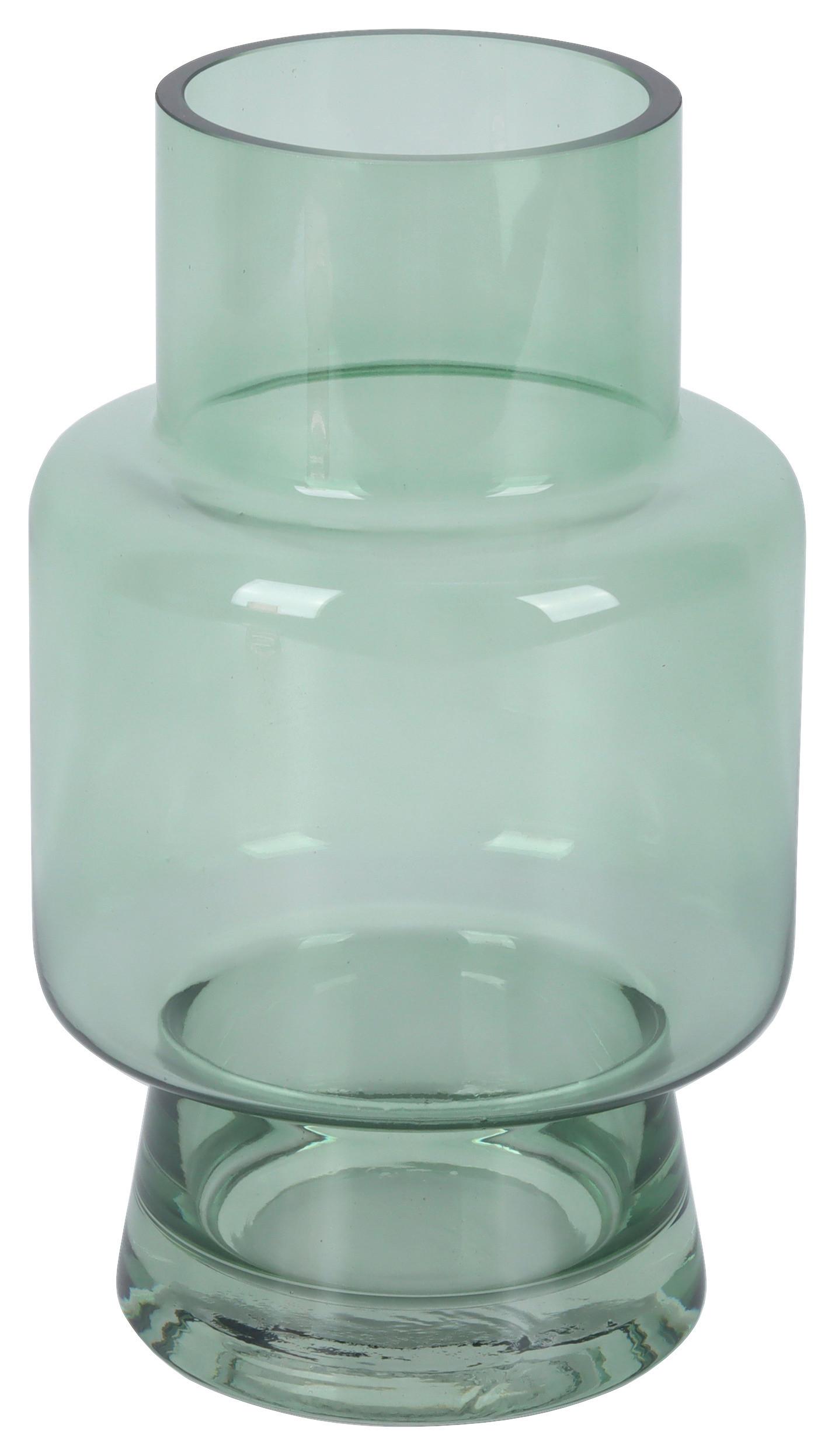 Váza MONIC - mätovozelená, sklo (16/30cm) - Mömax