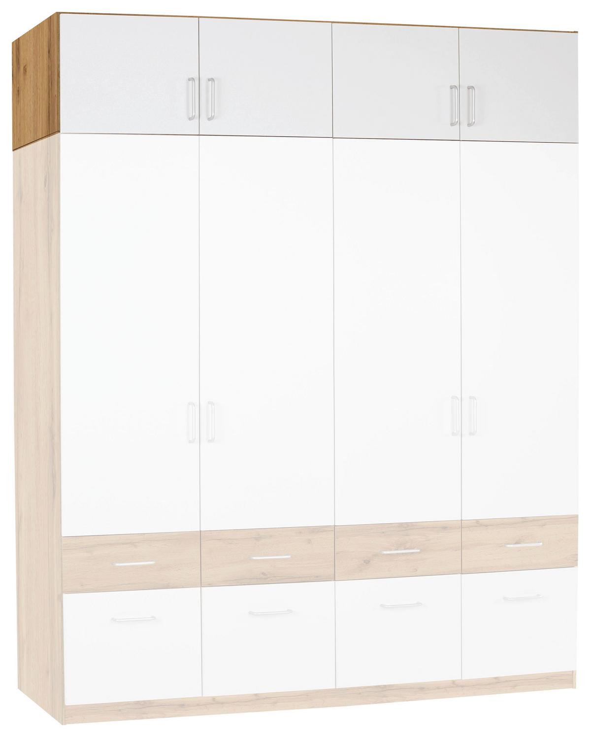 NÁSTAVEC NA SKŘÍŇ AALEN-EXTRA - bílá/barvy dubu, Konvenční, kompozitní dřevo/plast (181/39/54cm)