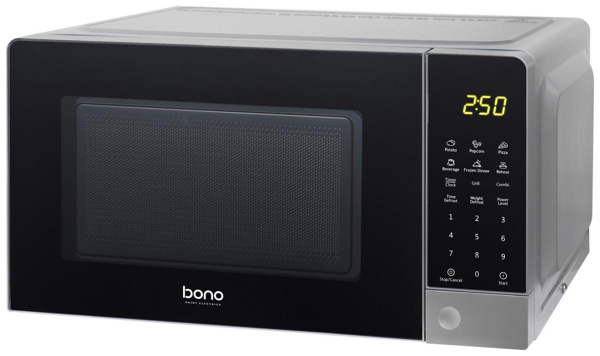 Mikrowelle Bono Schwarz 700 W 11 Leistungsstufen - Schwarz, Basics, Glas/Kunststoff (44,6/33,2/24,3cm) - Bono