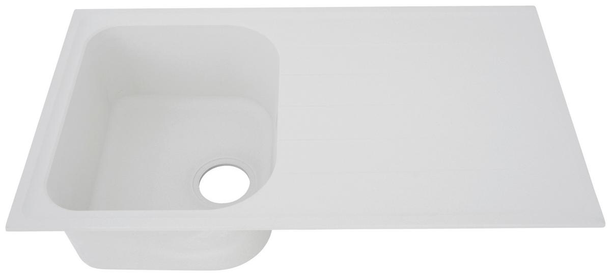 Spüle Respekta Stein Bxt: 86x50 cm - Weiß, Trend, Stein (86/20,9/50cm) - Respekta