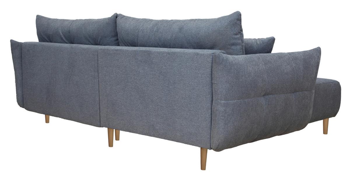 Rohová sedačka RAIN, obojstranná, sivá tk. LOFT - sivá/prírodná farba, Modern, textil (267/172cm)