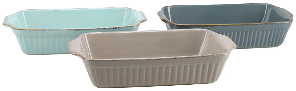 Auflaufform Keramik Classic L/B/H: ca. 34/20/7,5 cm - Petrol, KONVENTIONELL, Keramik (34/20/7,5cm) - Creatable