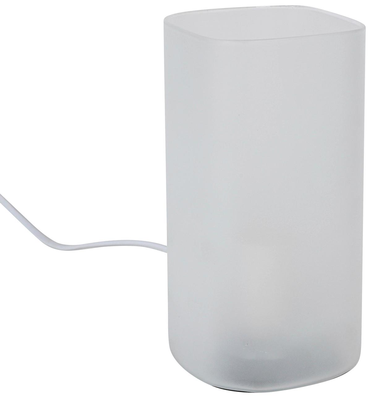 Tischleuchte Smoky - Weiß, LIFESTYLE, Glas/Kunststoff (10/10/20cm) - Luca Bessoni