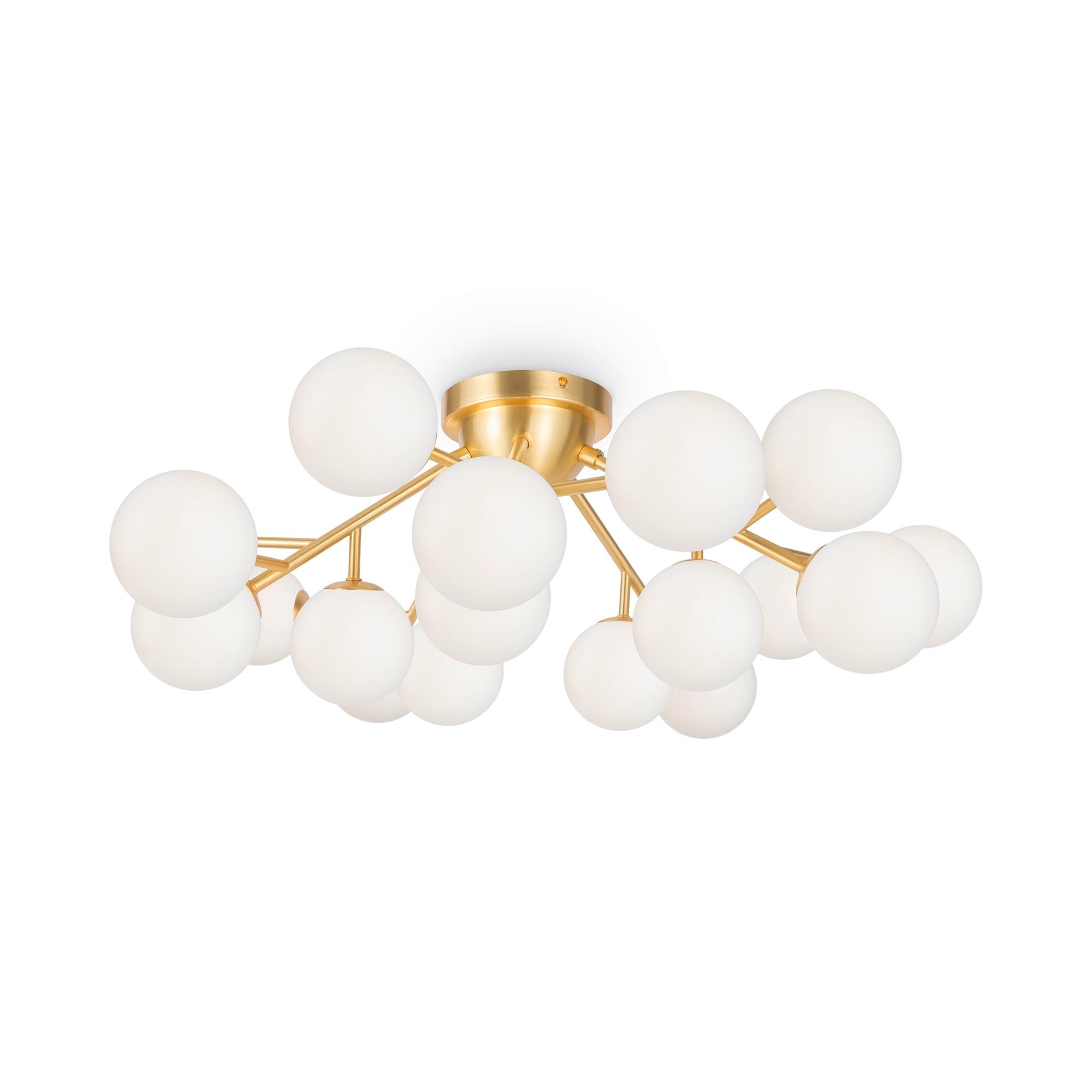 Deckenleuchte Dallas - Goldfarben/Bernsteinfarben, Trend, Glas/Metall (75/25cm) - MAYTONI