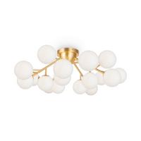 Deckenleuchte Dallas - Goldfarben/Bernsteinfarben, Trend, Glas/Metall (75/25cm) - MAYTONI