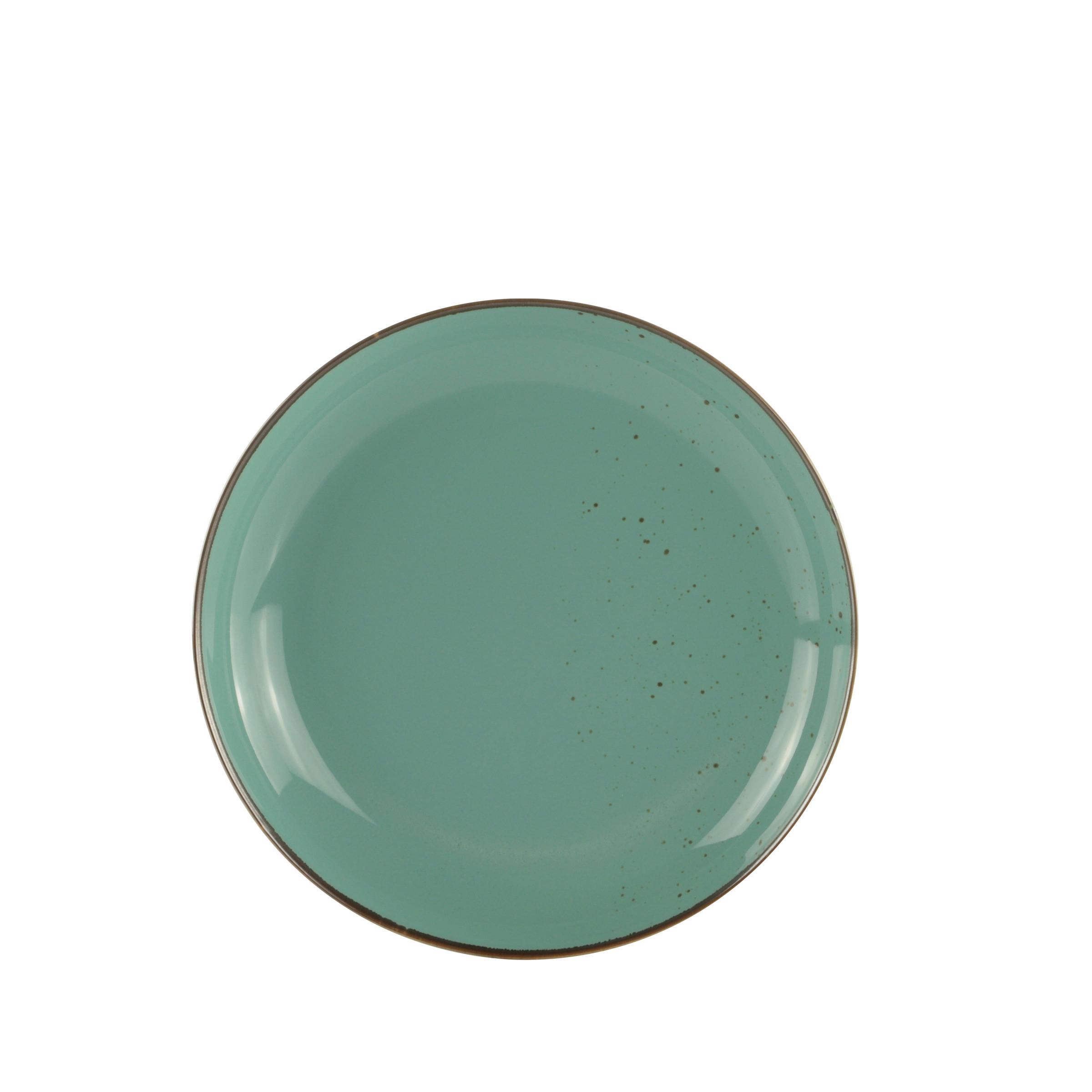 Dezertní Talířek Capri - zelená, Moderní, keramika (22/3,2cm) - Premium Living