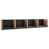 Wandregal Honsa Anthrazit/Eiche Dekor B: 97cm - Honigeiche/Anthrazit, Design, Holzwerkstoff (97/17/17cm) - MID.YOU