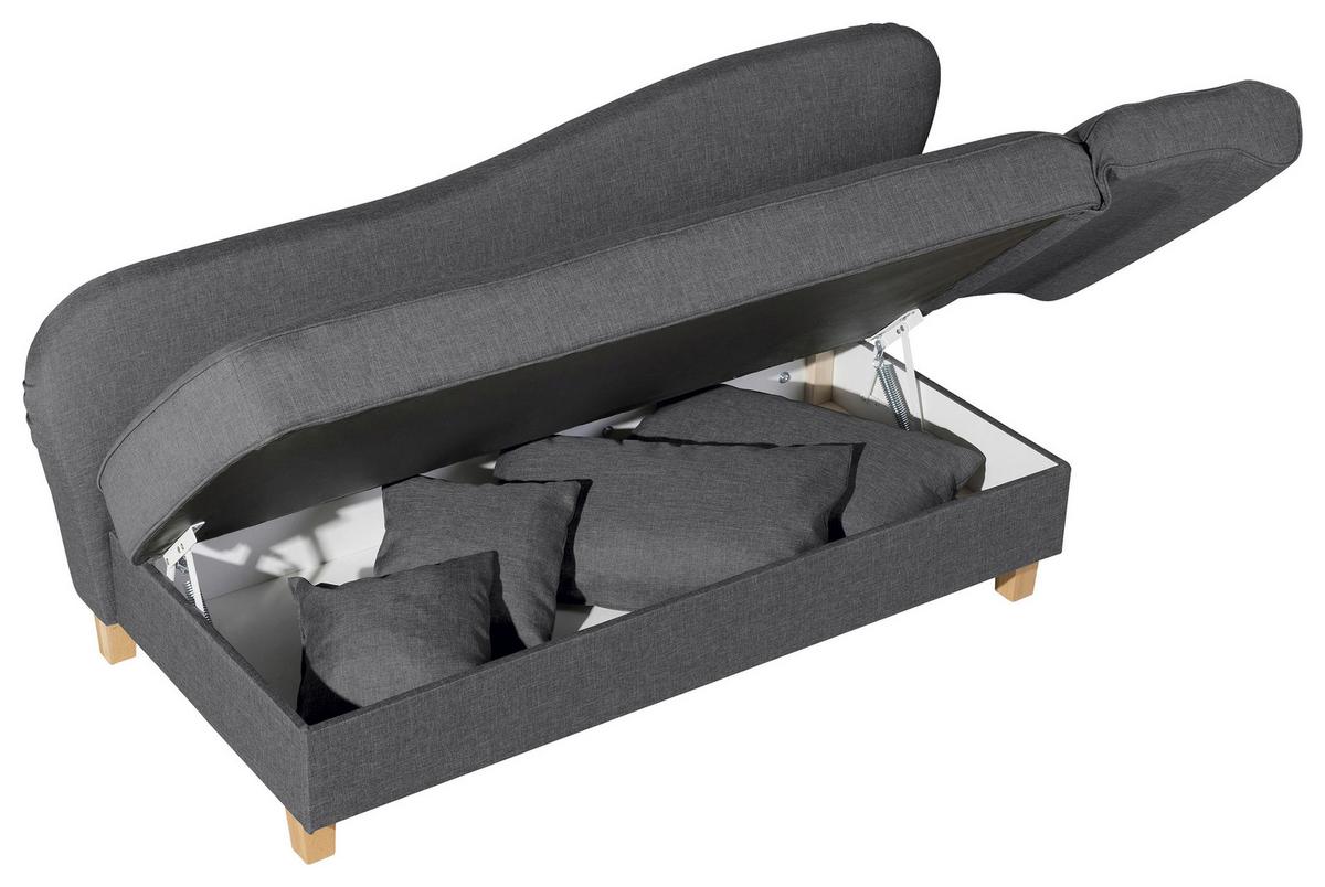 Récamiere Selma In Graphitfarben B: 190 cm - Buchefarben/Graphitfarben, Design, Textil (190/82/88cm) - Max Winzer