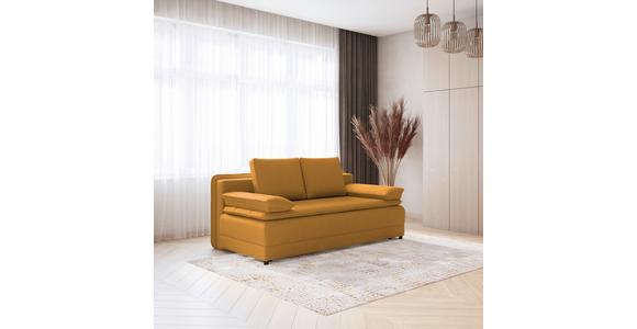 Schlafsofa Alice - Gelb/Schwarz, MODERN, Textil (202/73-92/105cm) - Luca Bessoni