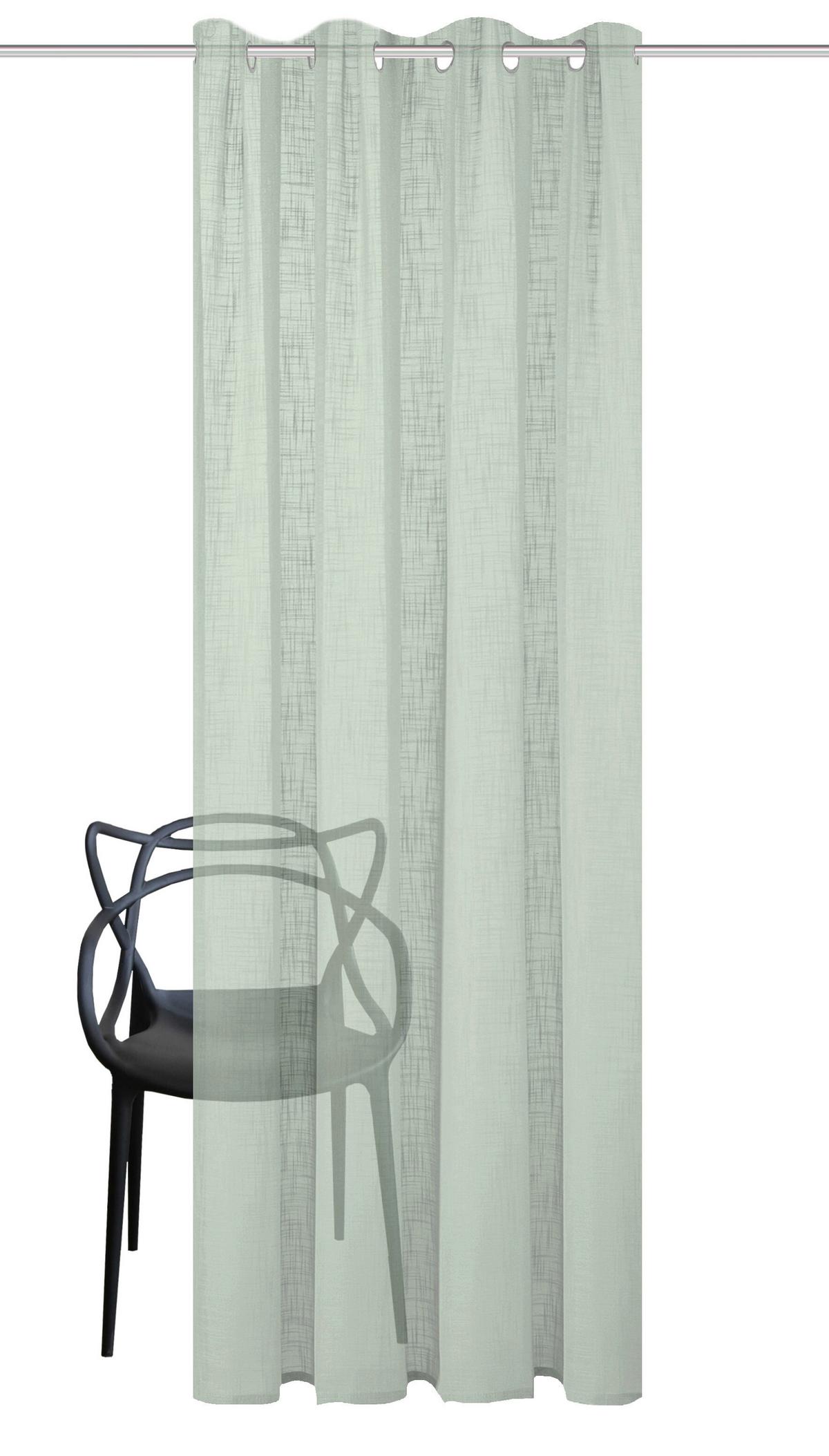 Ösenvorhang Softy - Salbeigrün, Basics, Textil (140/160cm)