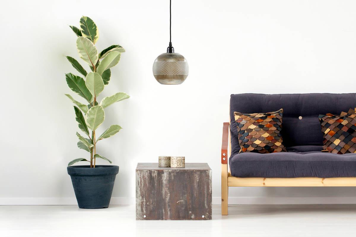 Hängeleuchte Proxima H: 21 cm 1-Flammig - Goldfarben/Braun, Trend, Glas (19/21/19cm) - Kayoom