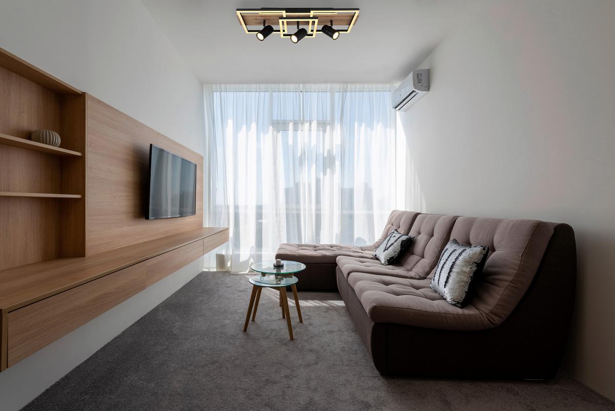 Led-deckenleuchte 67305d2 - Schwarz/Naturfarben, Design, Holzwerkstoff/Kunststoff (72/27/18cm) - Globo