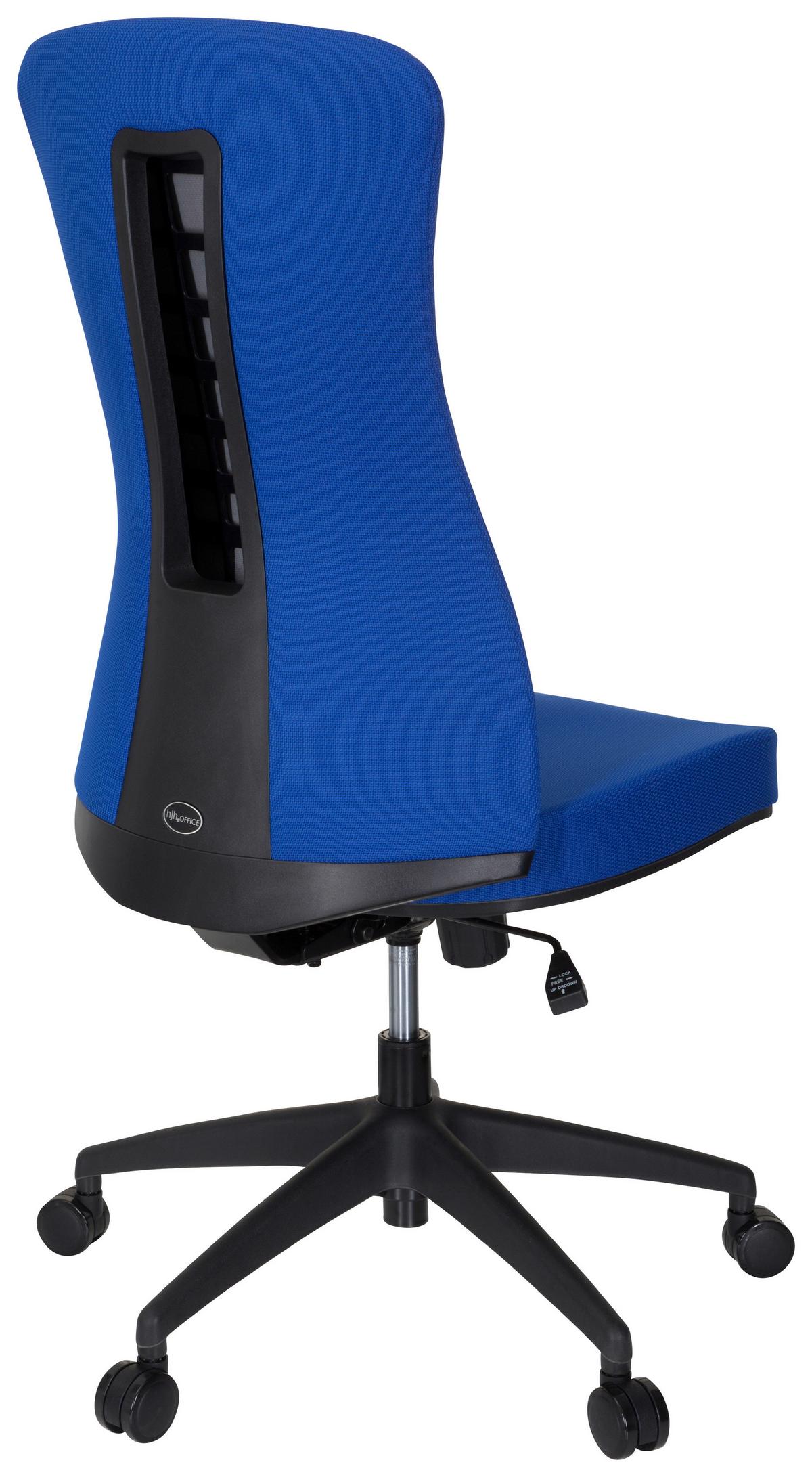 Drehstuhl Office Xt Höhenverstellba Blau Bis 120kg - Blau/Schwarz, MODERN, Kunststoff/Textil (54/116/65cm) - MID.YOU