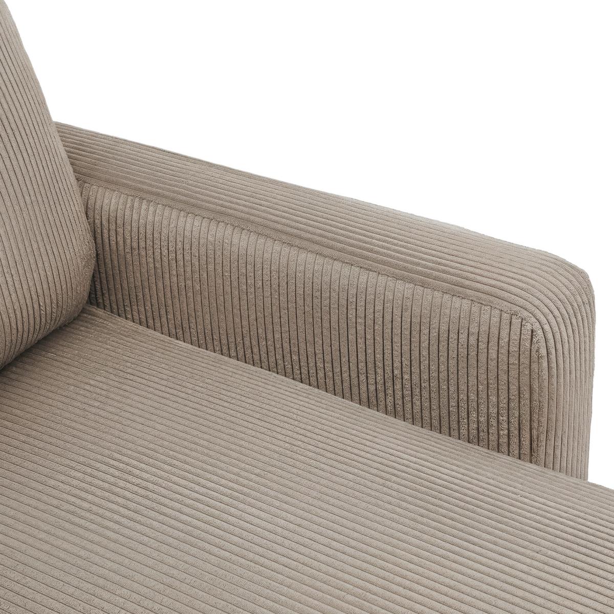 Rohová sedačka DAVE, obojstranná,sivohnedý menč. - taupe, Modern, textil (227/146cm) - Based