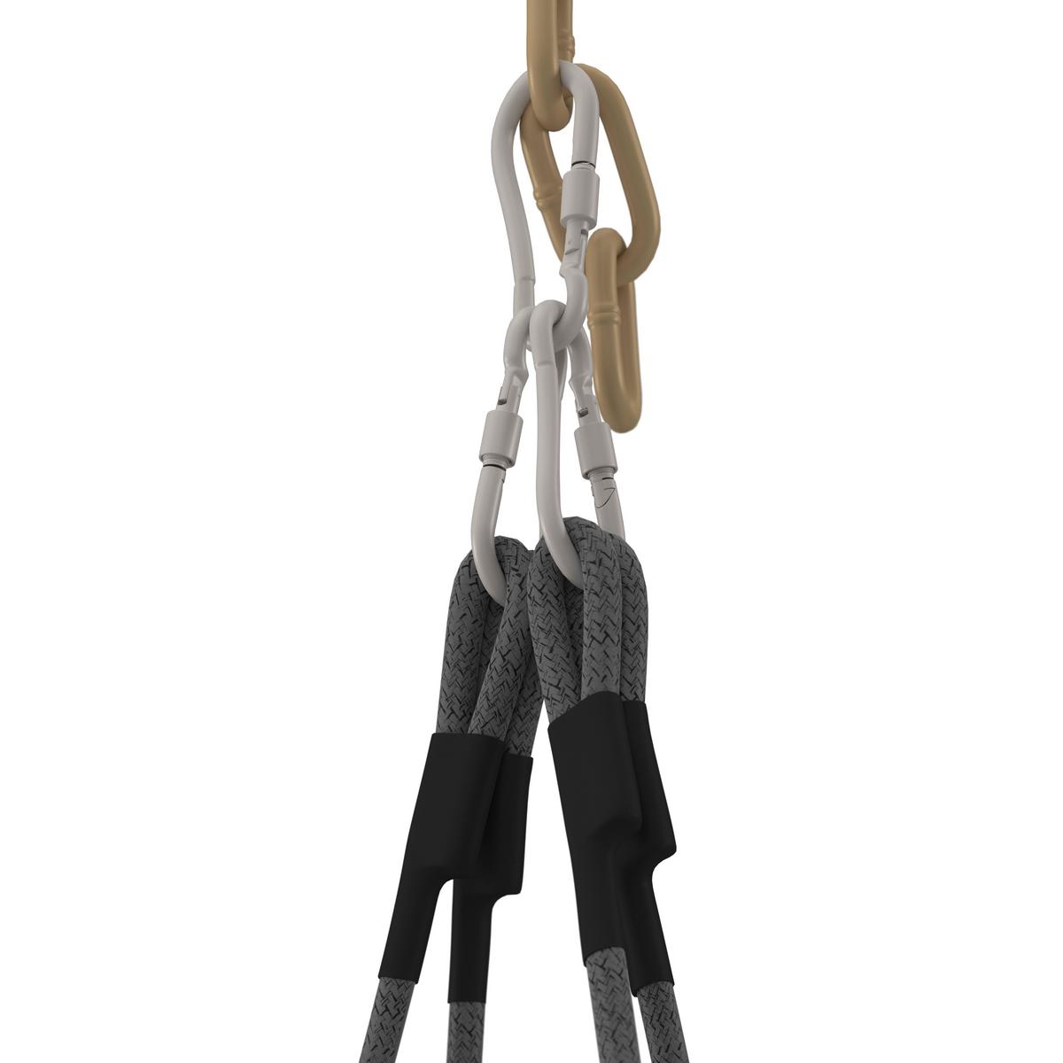 ZÁVĚSNÉ KŘESLO ELODIE - tmavě šedá/světle šedá, Moderní, kov/textil (83/73/48cm) - Bessagi Garden