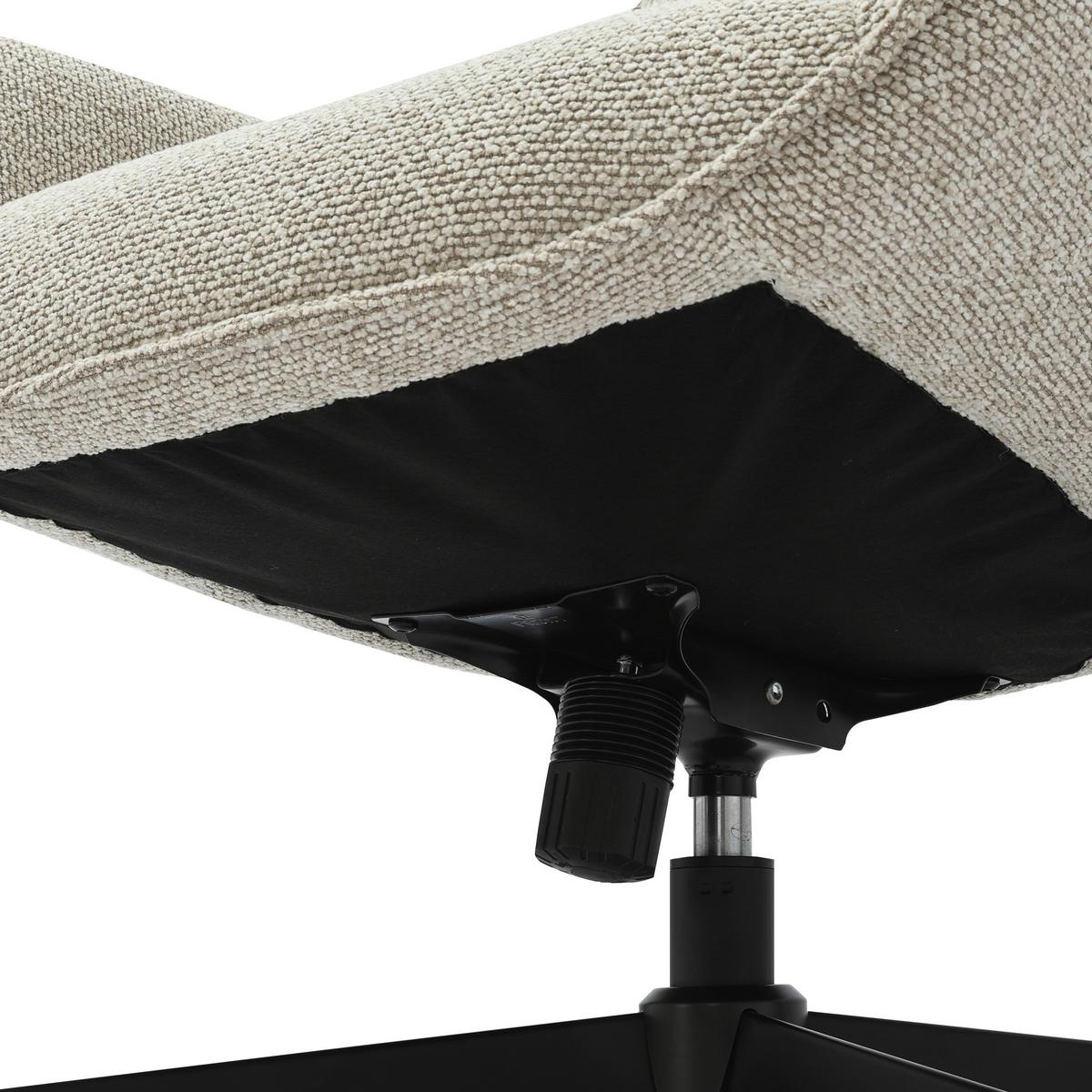 Relaxsessel Bogota Beige, 360° Drehbar - Beige/Schwarz, MODERN, Textil/Metall (76/101/86cm) - Luca Bessoni