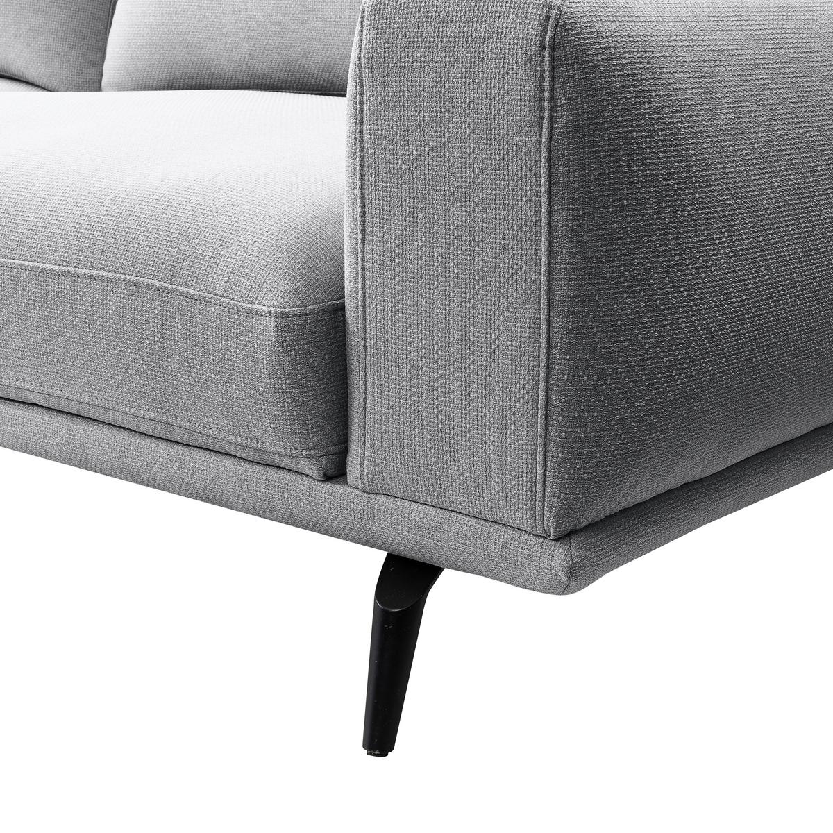 3-sitzer-sofa Selene Grau, B: 242 Cm - Schwarz/Grau, MODERN, Textil (242/89/115cm) - MID.YOU