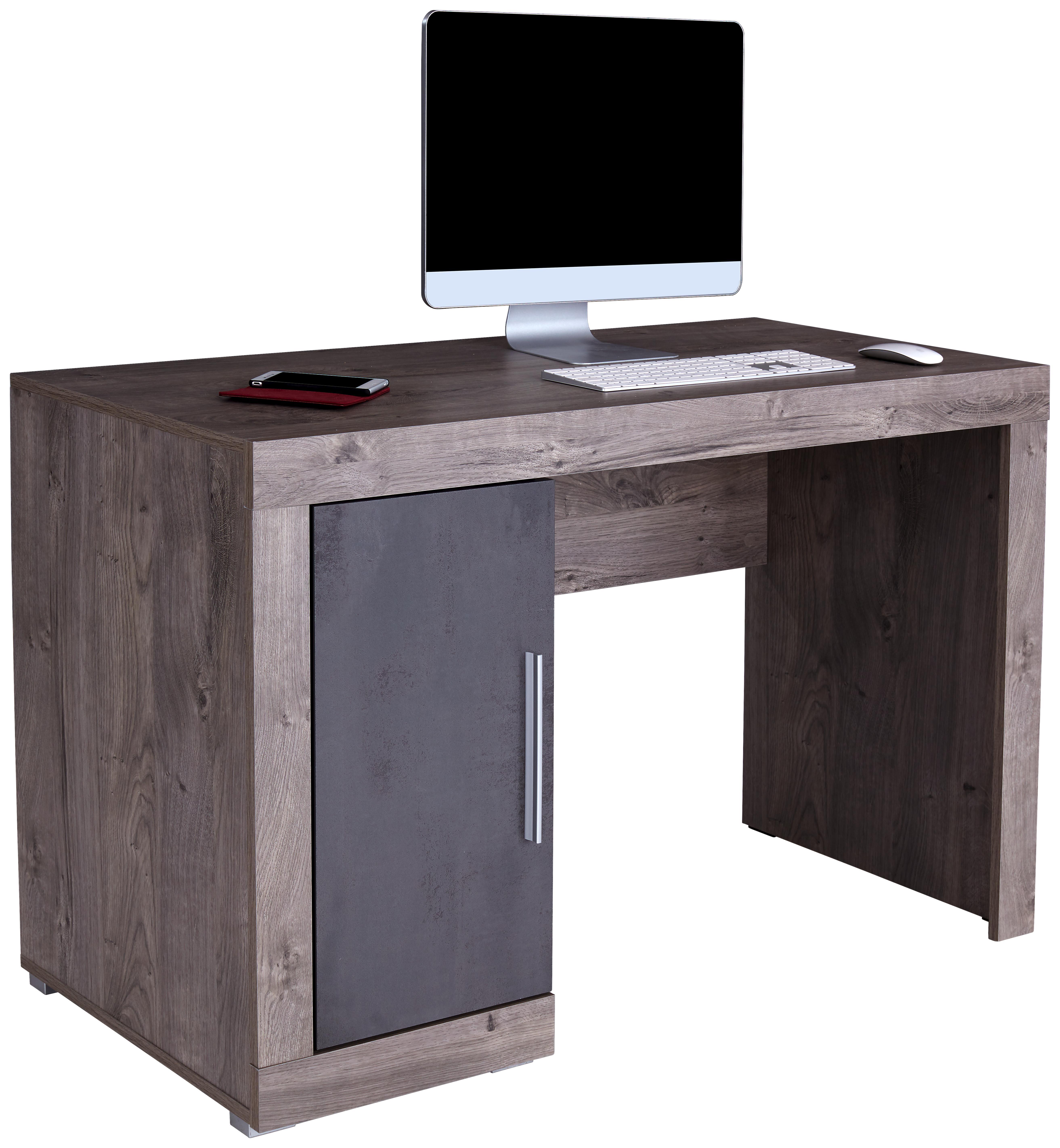 Íróasztal Frame - Tölgyfa/Fehér, konvencionális, Faalapú anyag (122/75/53cm)