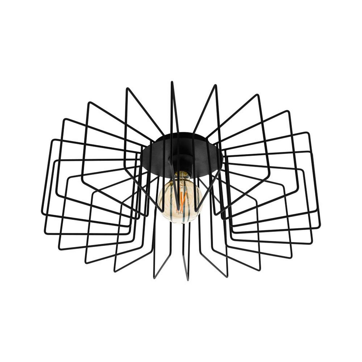 Deckenleuchte Tremedal Ø 56 Cm 1-Flammig Dimmbar - Schwarz, LIFESTYLE, Metall (56/21,5cm) - Eglo
