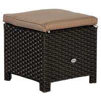 Gartenhocker Salerno - Beige/Braun, MODERN, Kunststoff/Textil (40/40/40cm) - Gardenson
