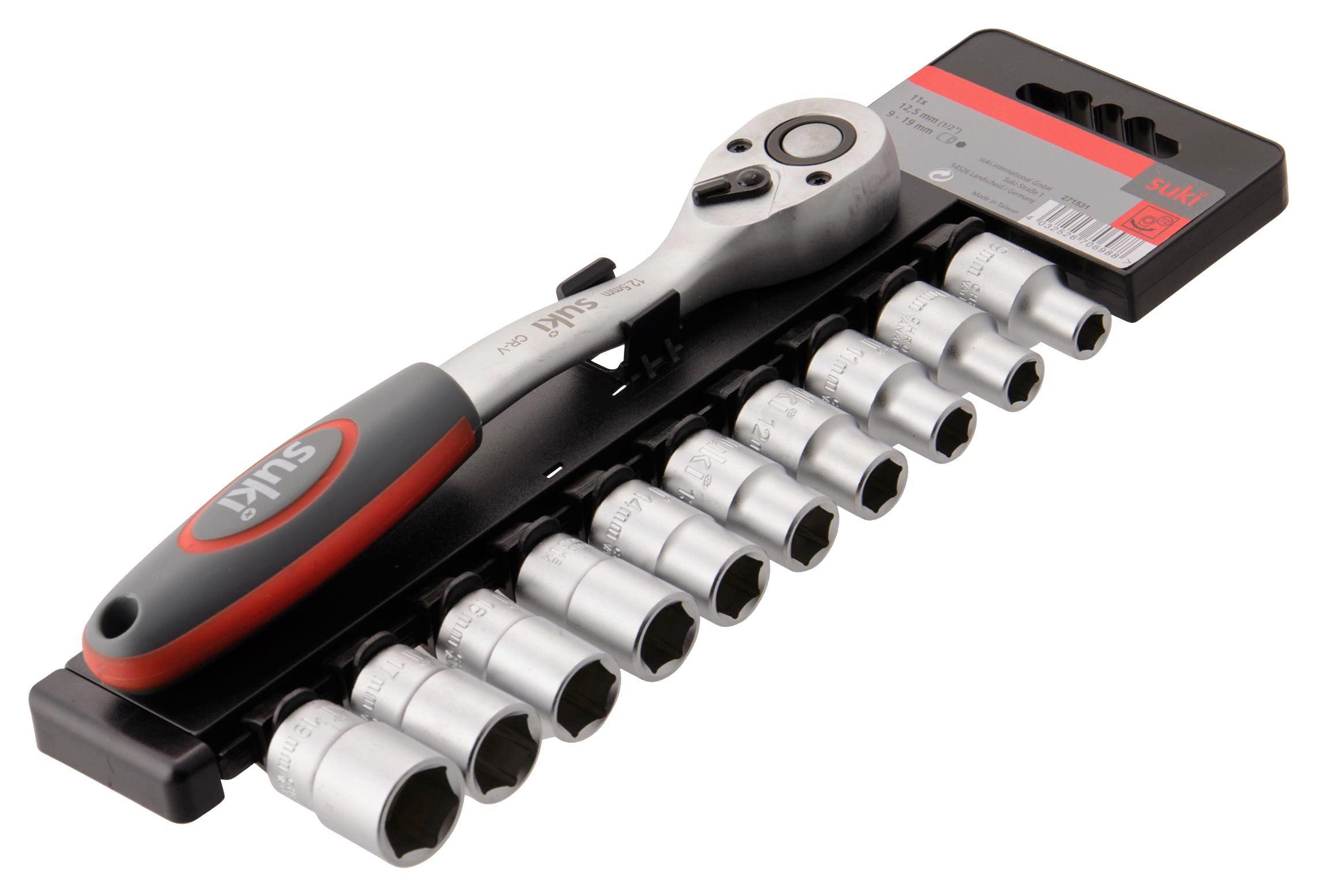 Handratschen-Set 11-teilig - Rot/Silberfarben, MODERN, Metall (32,5/10/4,5cm) - Suki