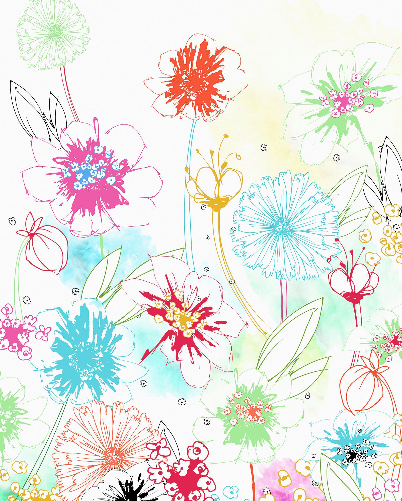 Vliestapete Joyful - Multicolor, Basics (200/250cm) - Komar