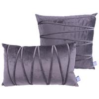 Zierkissen Paulina 30/45x50/45 Cm Polyester Graphitfarben - Graphitfarben, KONVENTIONELL, Textil (30x45/50x45cm)