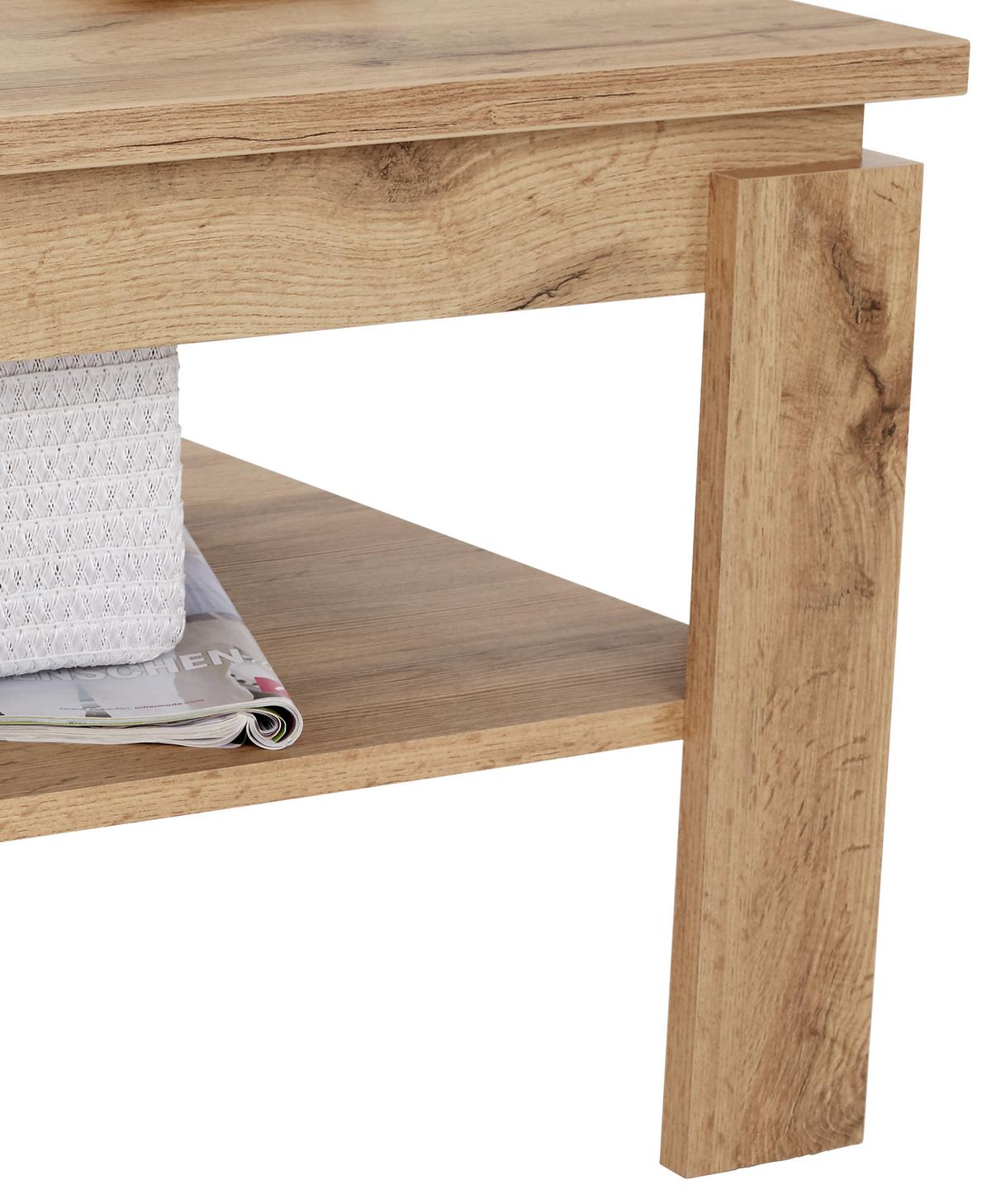Couchtisch mit Ablagefach Nizza 1, Wotan Eiche Dekor - Eiche Wotan, MODERN, Holzwerkstoff (70/45/70cm)
