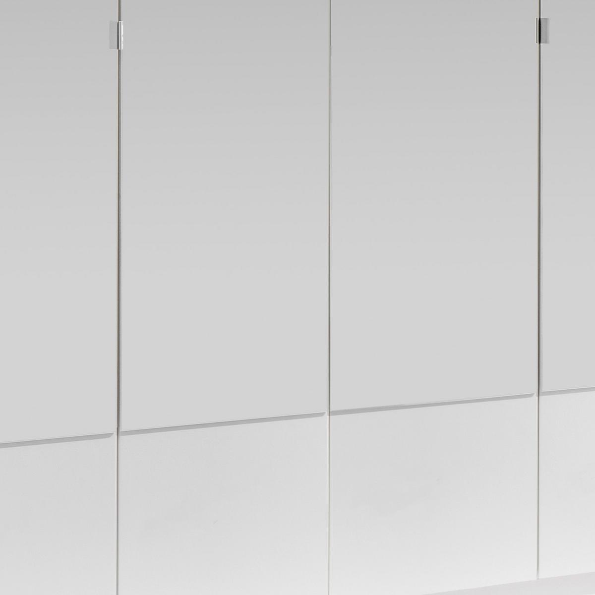 Drehtürenschrank Mit Spiegel 180cm Imago, Weiß - Weiß, KONVENTIONELL, Glas/Holzwerkstoff (180/199/58cm) - MID.YOU